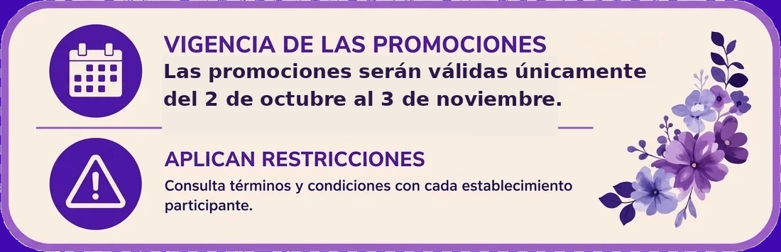 Vigencia de promociones y restricciones